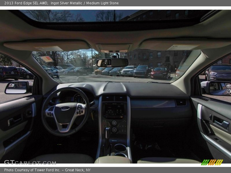 Ingot Silver Metallic / Medium Light Stone 2013 Ford Edge SEL AWD