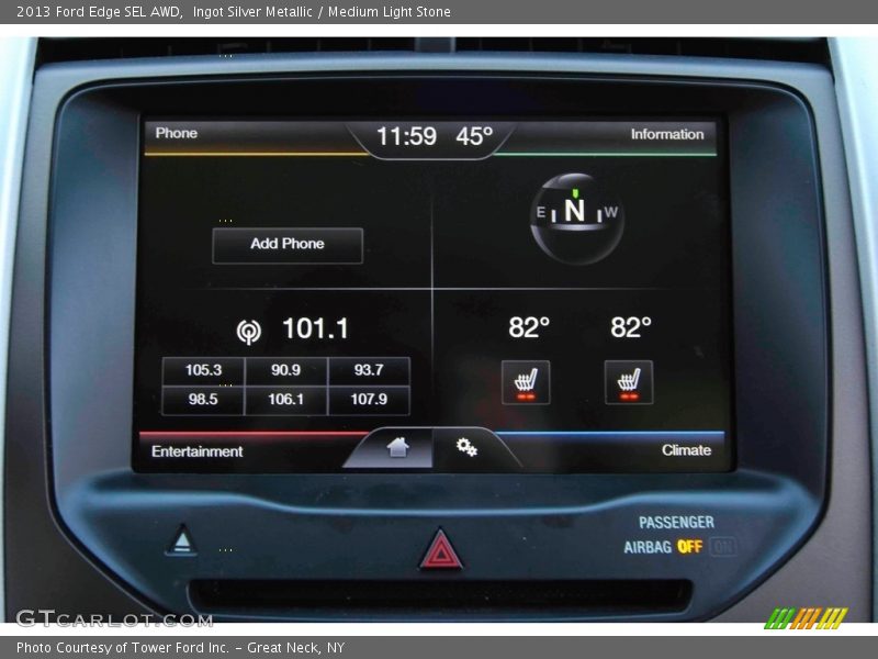 Ingot Silver Metallic / Medium Light Stone 2013 Ford Edge SEL AWD