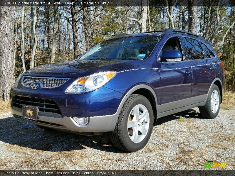 Deep Blue Metallic / Gray 2008 Hyundai Veracruz GLS AWD