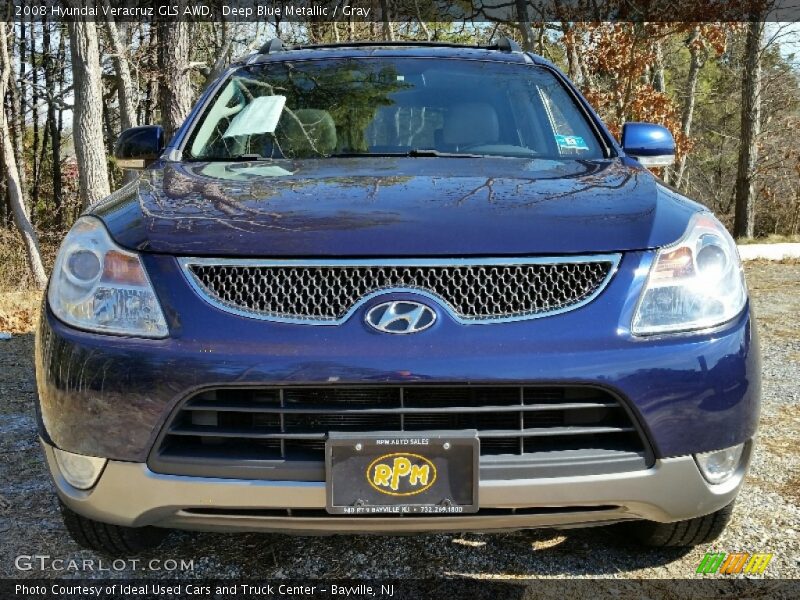 Deep Blue Metallic / Gray 2008 Hyundai Veracruz GLS AWD