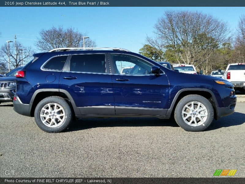 True Blue Pearl / Black 2016 Jeep Cherokee Latitude 4x4