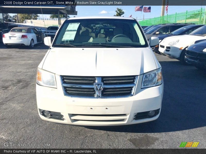 Stone White / Medium Slate Gray/Light Shale 2008 Dodge Grand Caravan SXT