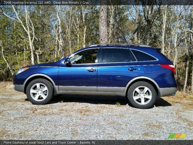 Deep Blue Metallic / Gray 2008 Hyundai Veracruz GLS AWD