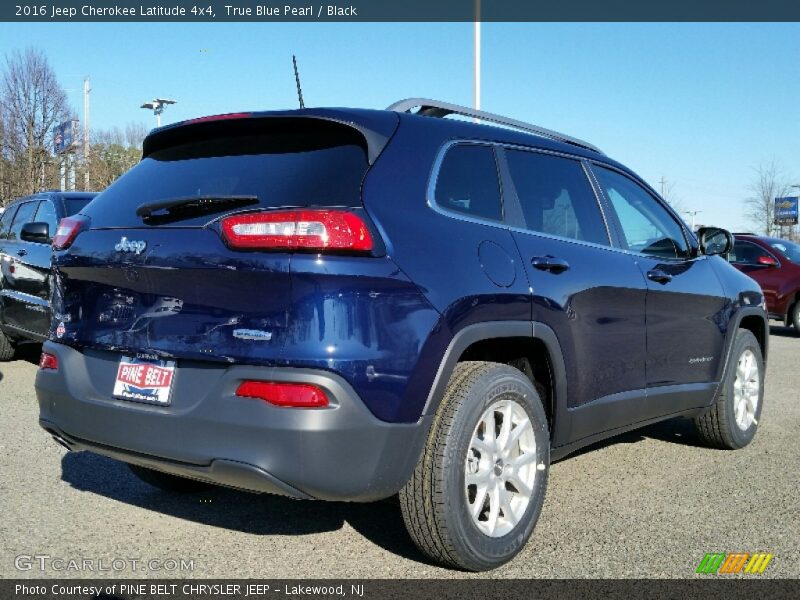 True Blue Pearl / Black 2016 Jeep Cherokee Latitude 4x4