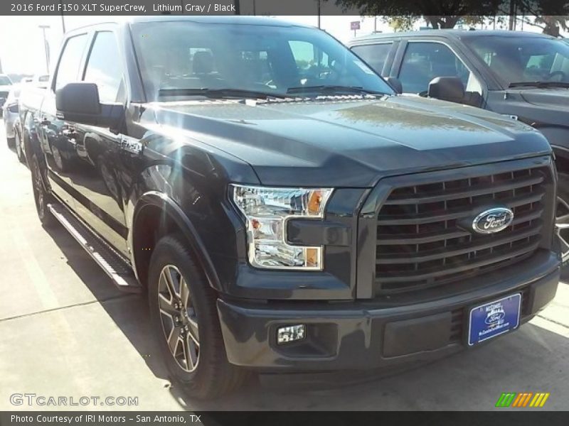 Lithium Gray / Black 2016 Ford F150 XLT SuperCrew