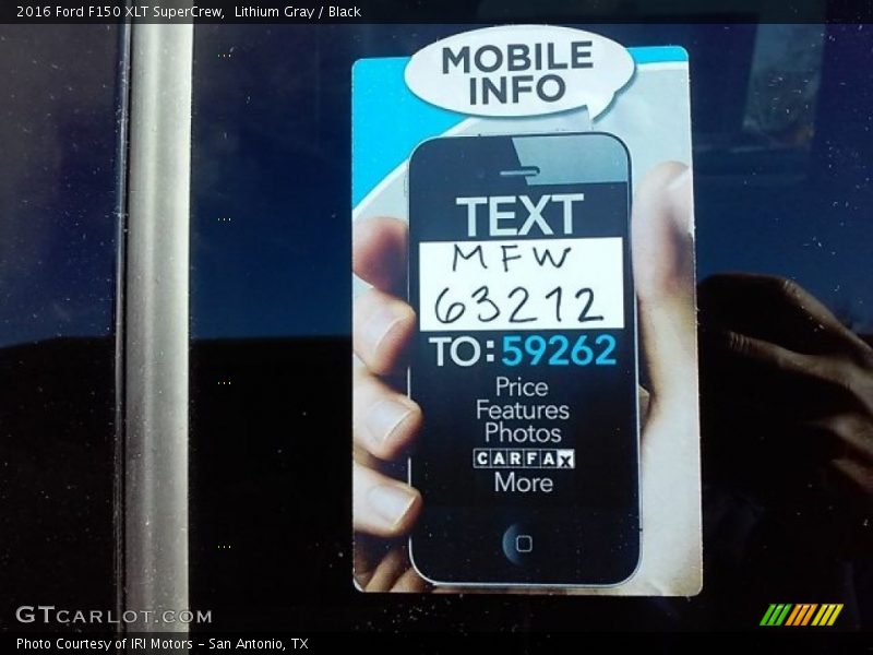 Lithium Gray / Black 2016 Ford F150 XLT SuperCrew