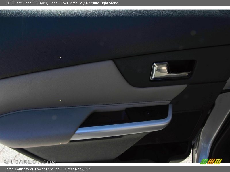Ingot Silver Metallic / Medium Light Stone 2013 Ford Edge SEL AWD