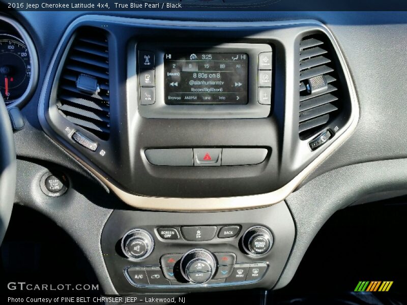 True Blue Pearl / Black 2016 Jeep Cherokee Latitude 4x4