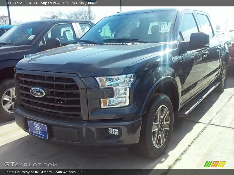 Lithium Gray / Black 2016 Ford F150 XLT SuperCrew