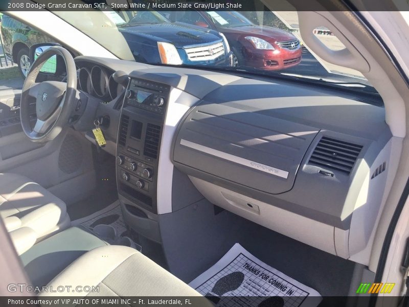 Stone White / Medium Slate Gray/Light Shale 2008 Dodge Grand Caravan SXT