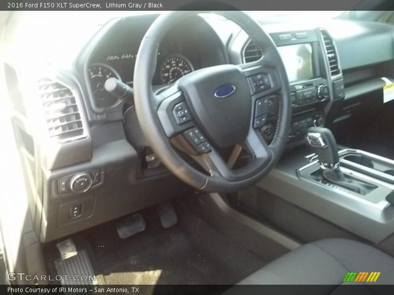 Lithium Gray / Black 2016 Ford F150 XLT SuperCrew