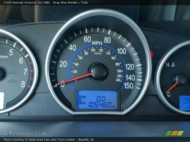 Deep Blue Metallic / Gray 2008 Hyundai Veracruz GLS AWD