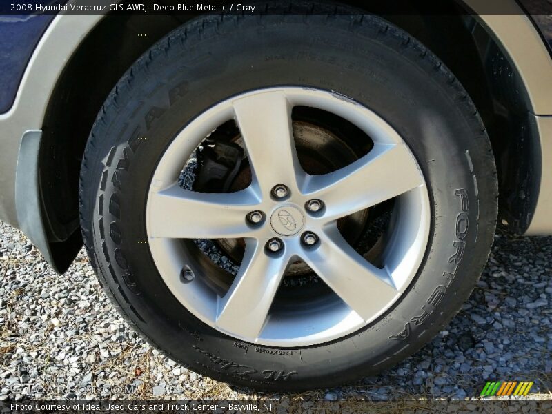 Deep Blue Metallic / Gray 2008 Hyundai Veracruz GLS AWD