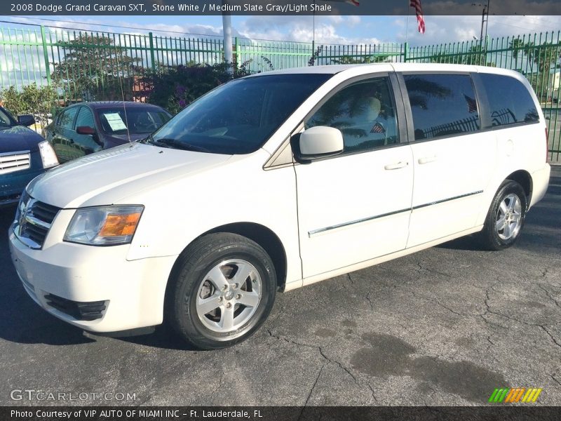 Stone White / Medium Slate Gray/Light Shale 2008 Dodge Grand Caravan SXT