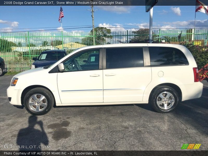 Stone White / Medium Slate Gray/Light Shale 2008 Dodge Grand Caravan SXT