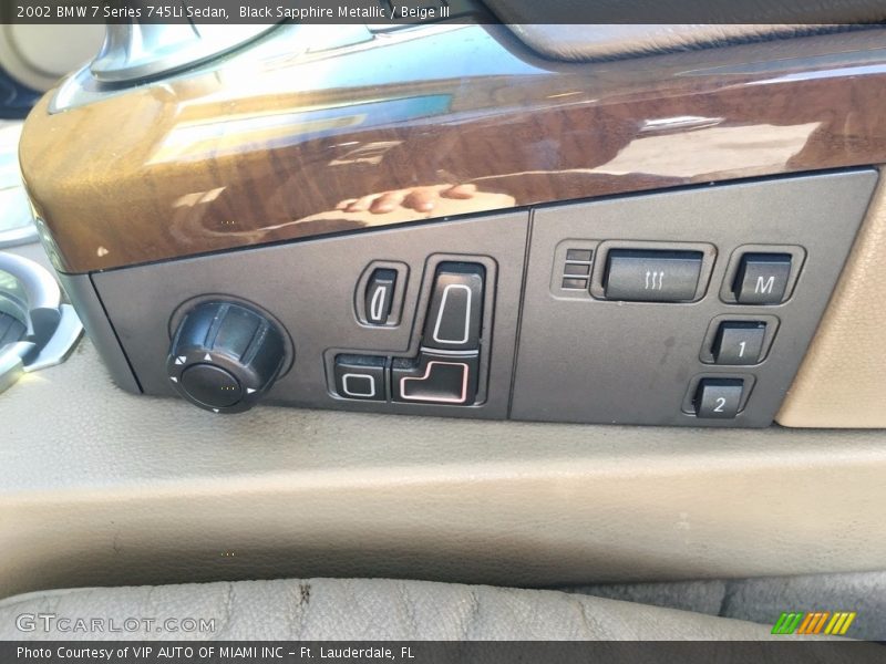 Black Sapphire Metallic / Beige III 2002 BMW 7 Series 745Li Sedan