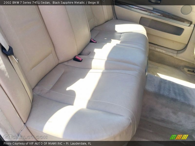 Black Sapphire Metallic / Beige III 2002 BMW 7 Series 745Li Sedan
