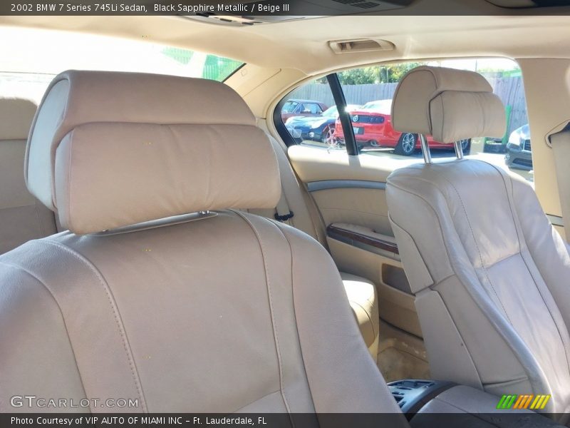 Black Sapphire Metallic / Beige III 2002 BMW 7 Series 745Li Sedan