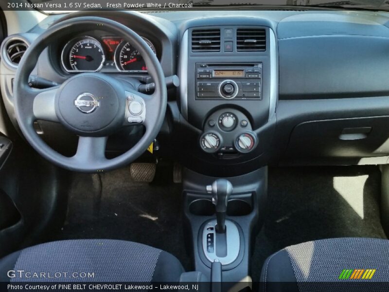 Fresh Powder White / Charcoal 2014 Nissan Versa 1.6 SV Sedan
