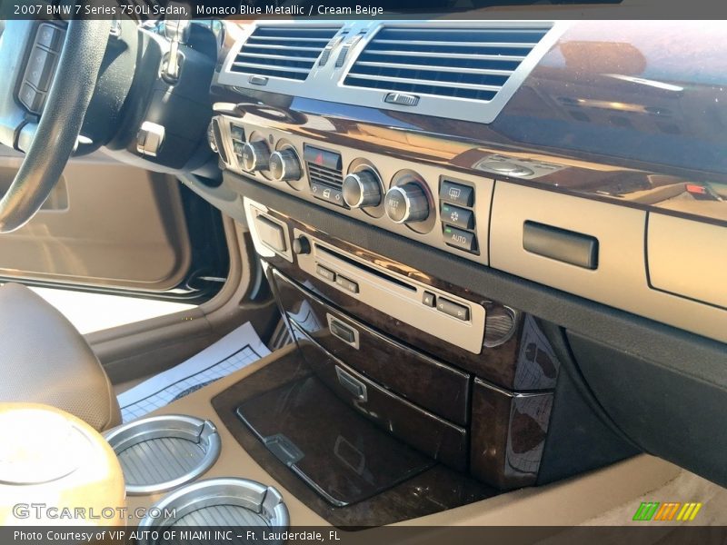 Monaco Blue Metallic / Cream Beige 2007 BMW 7 Series 750Li Sedan