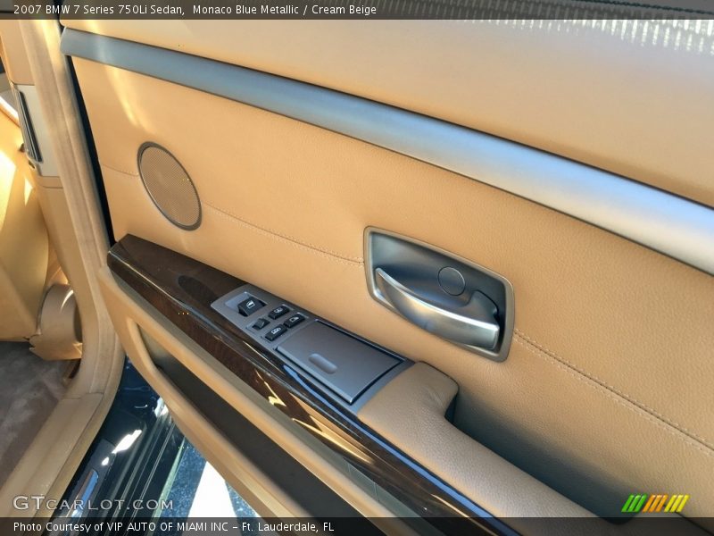 Monaco Blue Metallic / Cream Beige 2007 BMW 7 Series 750Li Sedan