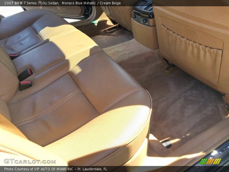 Monaco Blue Metallic / Cream Beige 2007 BMW 7 Series 750Li Sedan