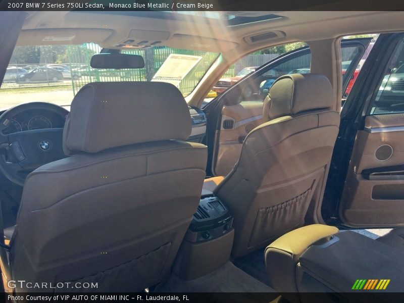 Monaco Blue Metallic / Cream Beige 2007 BMW 7 Series 750Li Sedan