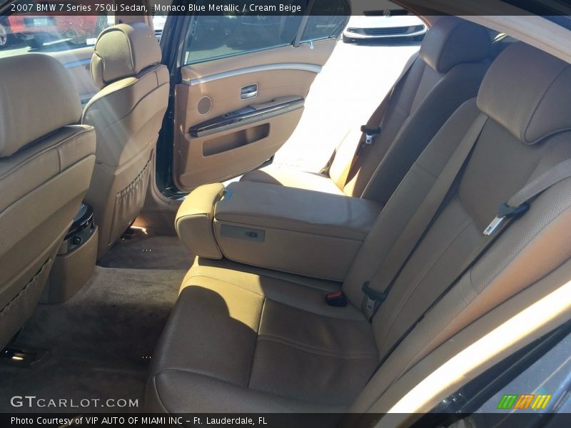 Monaco Blue Metallic / Cream Beige 2007 BMW 7 Series 750Li Sedan
