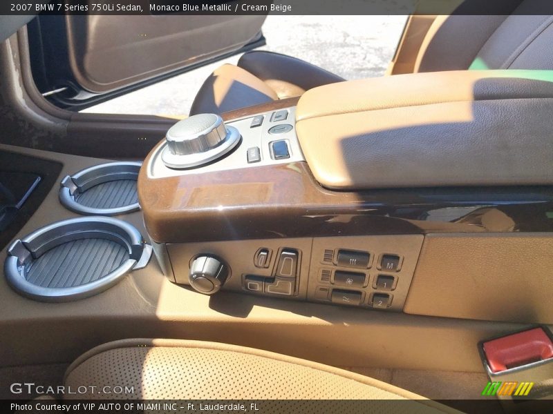 Monaco Blue Metallic / Cream Beige 2007 BMW 7 Series 750Li Sedan