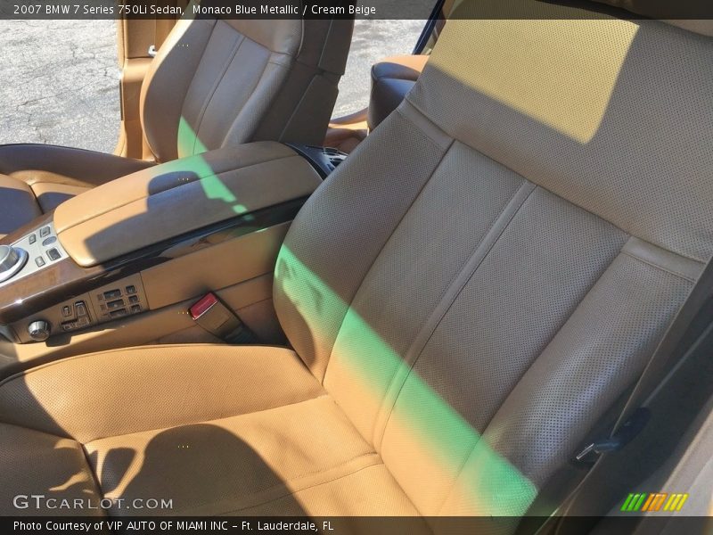 Monaco Blue Metallic / Cream Beige 2007 BMW 7 Series 750Li Sedan