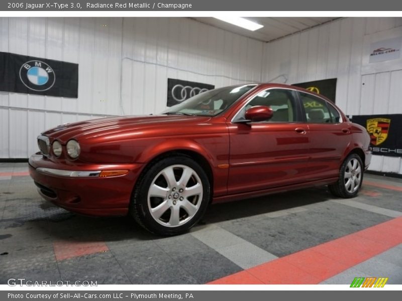 Radiance Red Metallic / Champagne 2006 Jaguar X-Type 3.0