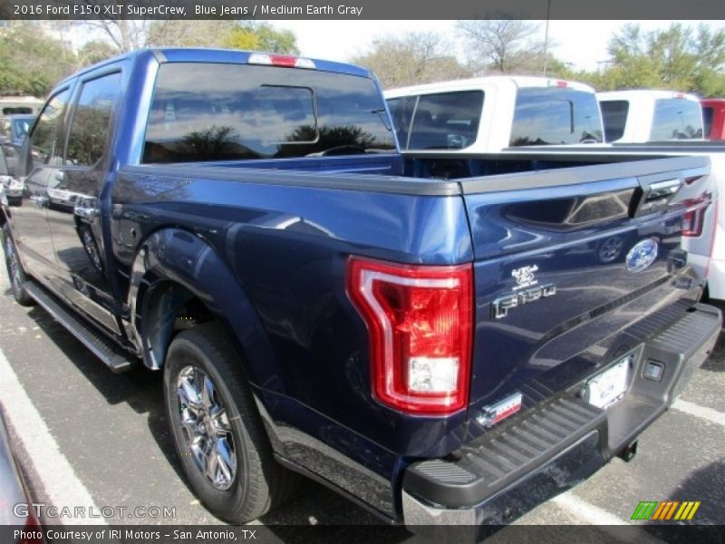 Blue Jeans / Medium Earth Gray 2016 Ford F150 XLT SuperCrew