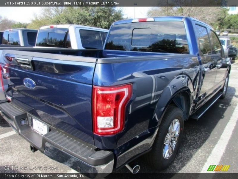 Blue Jeans / Medium Earth Gray 2016 Ford F150 XLT SuperCrew