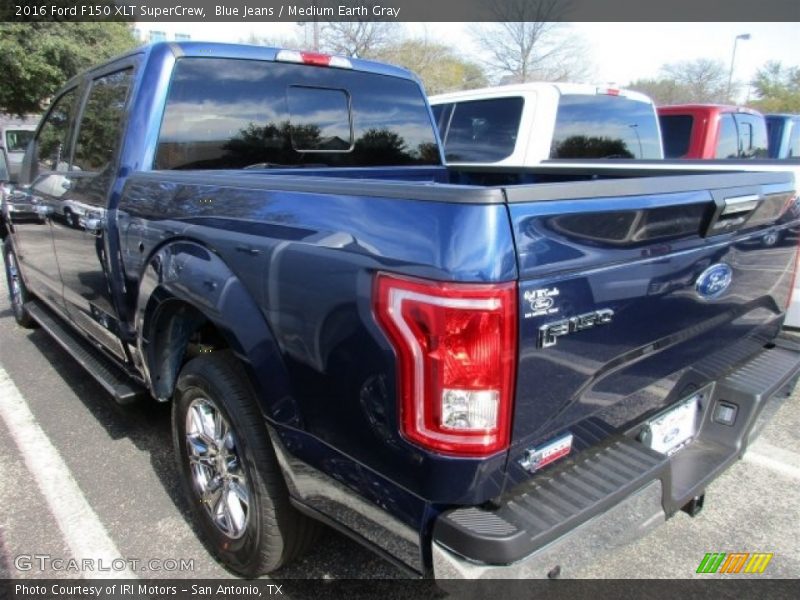 Blue Jeans / Medium Earth Gray 2016 Ford F150 XLT SuperCrew