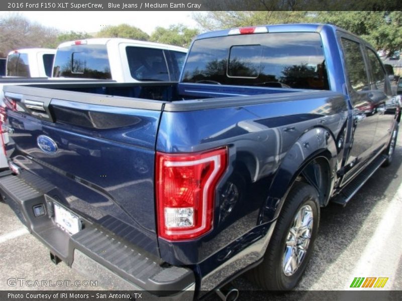 Blue Jeans / Medium Earth Gray 2016 Ford F150 XLT SuperCrew