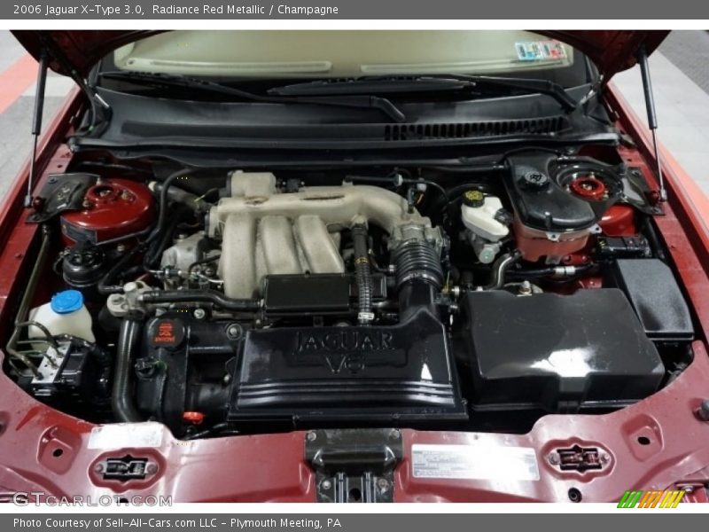 Radiance Red Metallic / Champagne 2006 Jaguar X-Type 3.0