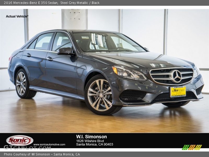 Steel Grey Metallic / Black 2016 Mercedes-Benz E 350 Sedan
