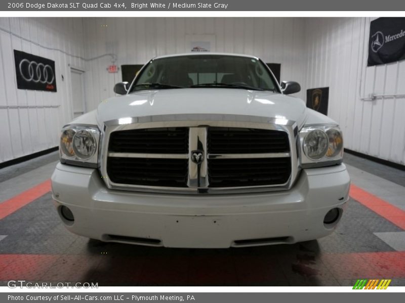 Bright White / Medium Slate Gray 2006 Dodge Dakota SLT Quad Cab 4x4
