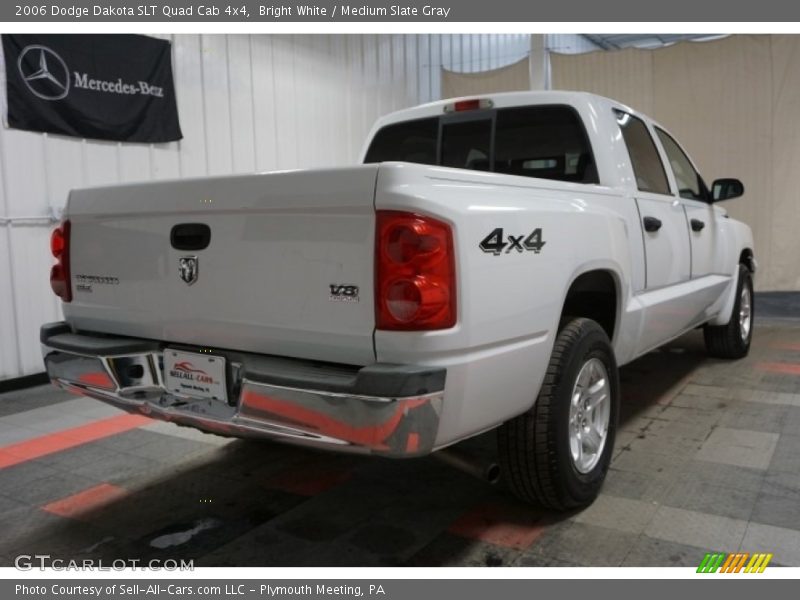 Bright White / Medium Slate Gray 2006 Dodge Dakota SLT Quad Cab 4x4