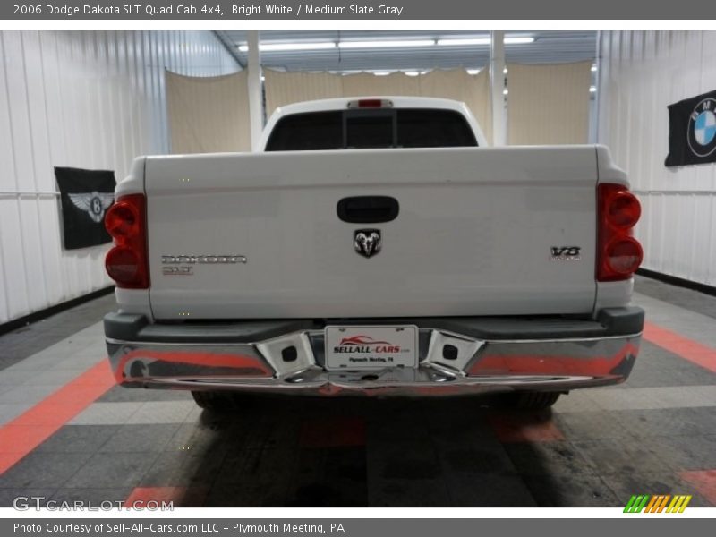 Bright White / Medium Slate Gray 2006 Dodge Dakota SLT Quad Cab 4x4