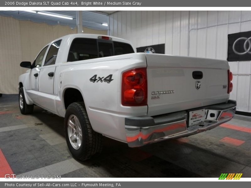 Bright White / Medium Slate Gray 2006 Dodge Dakota SLT Quad Cab 4x4