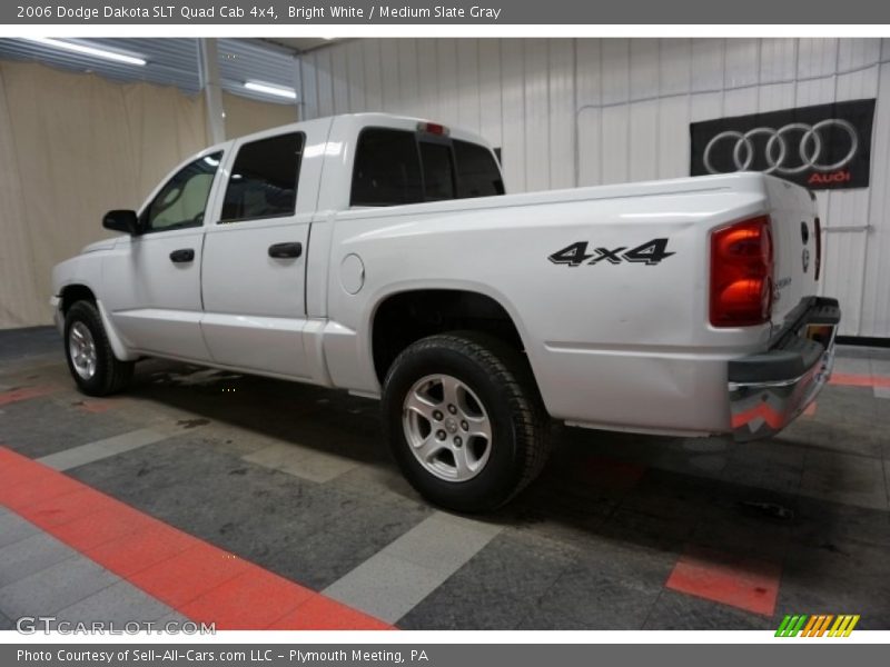 Bright White / Medium Slate Gray 2006 Dodge Dakota SLT Quad Cab 4x4