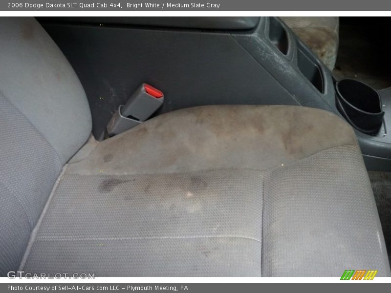 Bright White / Medium Slate Gray 2006 Dodge Dakota SLT Quad Cab 4x4