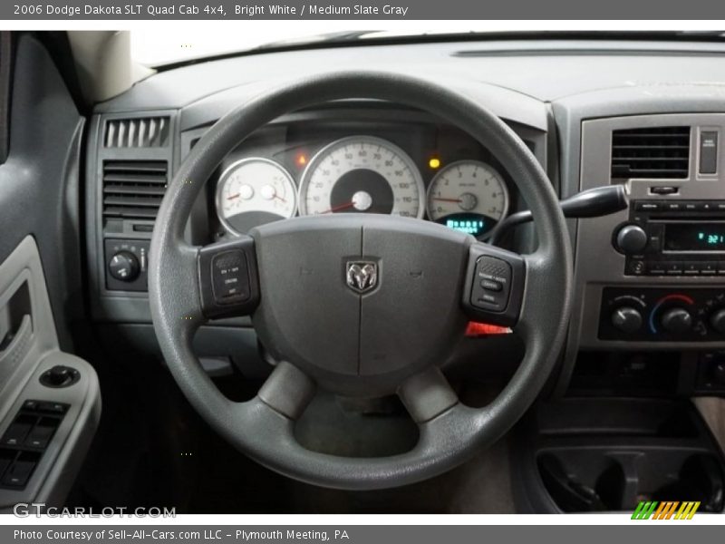 Bright White / Medium Slate Gray 2006 Dodge Dakota SLT Quad Cab 4x4