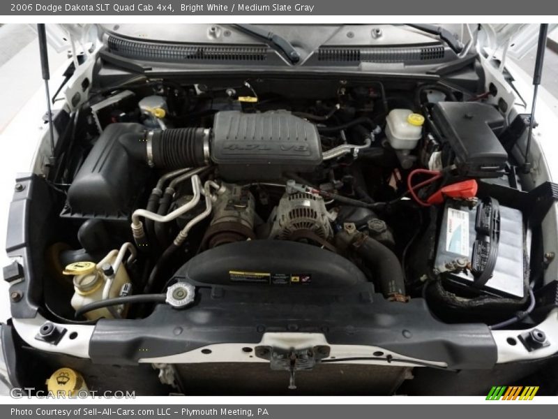 Bright White / Medium Slate Gray 2006 Dodge Dakota SLT Quad Cab 4x4