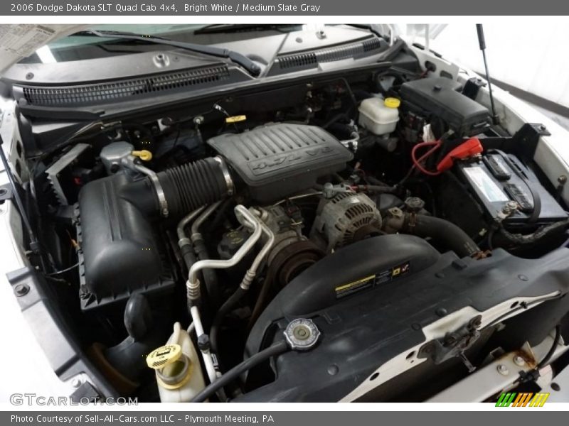 Bright White / Medium Slate Gray 2006 Dodge Dakota SLT Quad Cab 4x4