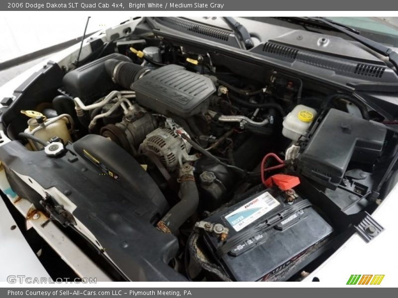 Bright White / Medium Slate Gray 2006 Dodge Dakota SLT Quad Cab 4x4