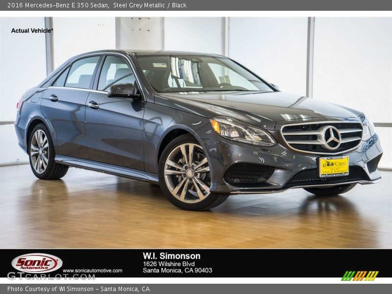 Steel Grey Metallic / Black 2016 Mercedes-Benz E 350 Sedan