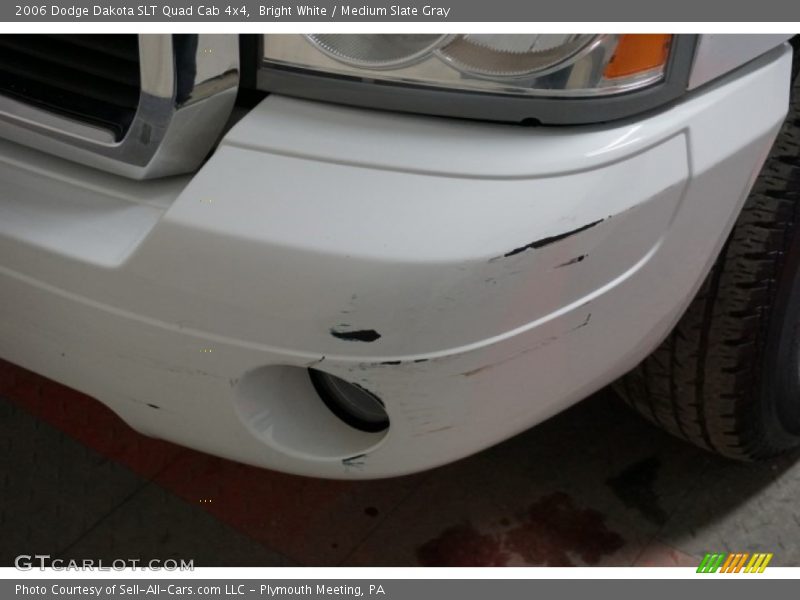 Bright White / Medium Slate Gray 2006 Dodge Dakota SLT Quad Cab 4x4