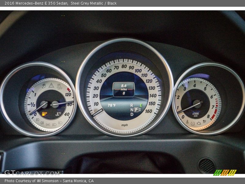 Steel Grey Metallic / Black 2016 Mercedes-Benz E 350 Sedan